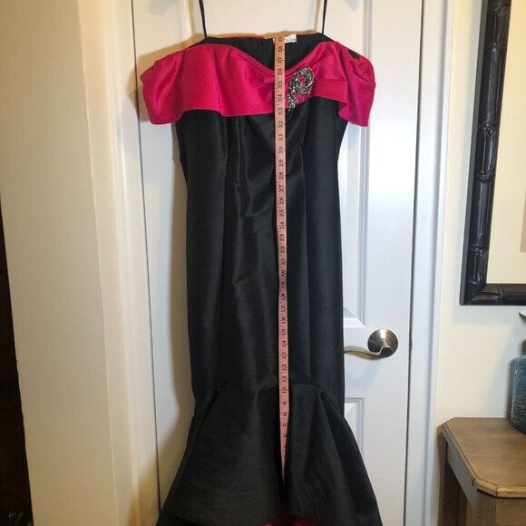 Ideas by Barbara Gown Style #: 5873 Black/Pink Size M NWT - Picture 15 of 16